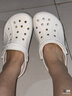 卡骆驰crocs洞洞鞋贝雅卡骆班轻便耐磨一脚蹬休闲鞋|205089 白/深蓝-126 45 (290mm) 实拍图