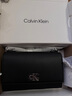 Calvin Klein小众单肩包礼物荔枝纹包包金属搭扣链条翻盖CK女包斜挎包DH2806 UB1-太空黑 OS 实拍图