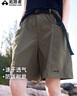 拓路者（Pioneer Camp）户外防泼水工装短裤夏季宽松女士透气耐磨五分休闲裤 深卡其 S  实拍图