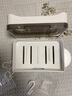 免打孔肥皂盒壁挂式卫生间双层肥皂沥水盒家用浴室墙上香皂置物架 皎洁白肥皂盒 2个装带接水盘 实拍图