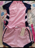 佑游儿童泳衣女孩分体泳装女童游泳馆速干温泉游泳四件套32005粉色5XL 实拍图
