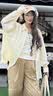 森马（Semir）长袖衬衫女夏季短背心特宽松肌理衬衣松弛感两件套101325105003 实拍图