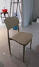 塑料椅子家用加厚北欧餐厅靠背椅餐桌商用餐椅现代简约舒适凳子 加厚款卡其色 1把装 实拍图