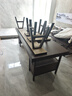 锦榆园乌金木大板实木罗汉床茶桌椅组合客厅家用茶几办公室喝茶桌泡茶台 2m雕盘款+罗汉床+3凳 实拍图