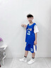 G.DUCKKIDS童装男童篮球服套装2024新款儿童夏装两件套夏季大童运动速干衣服 23号蓝色 150码建议身高140-150年龄11-12 实拍图