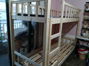 国标全实木上下铺双人床员工宿舍高低两层上下床双层床 原木上下裸床 900mm*2000mm 实拍图