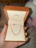 CRD克徕帝黄金999黄金项链男女同款素链扁平侧身链实心送节日礼物 8.5g 16#[40cm] 实拍图