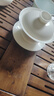 金镶玉 盖碗功夫茶具三才盖碗 羊脂玉德化白瓷泡茶杯碗 初夏120ml 实拍图
