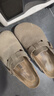 BIRKENSTOCK勃肯德国进口男女款涂油皮软底复古Boston包头拖鞋 棕色常规版1018147 39 实拍图