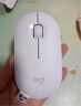 罗技（Logitech）时尚系列 PEBBLE鼠标 无线蓝牙鼠标 办公静音鼠标 女性鼠标对称鼠标 鹅卵石造型 玫瑰粉 实拍图