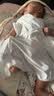 BabyWatch宝宝防晒衣服小月龄婴幼儿斗篷男女童冰丝防紫外线披风 【原纱防晒UPF50+】变色印花款白 均码 （0-3岁适用） 实拍图