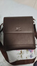 北狐商务真皮男包牛皮单肩包手提包复古斜挎软包竖款男士背包休闲胸包 棕色大号 实拍图