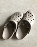 卡骆驰crocs洞洞鞋贝雅男鞋女鞋轻便耐磨一脚蹬拖鞋休闲鞋|10126 卵石色-2V3 39 (240mm) 实拍图