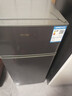 HYUNDAI（韩国现代）冰箱小型双开门 迷你小冰箱家用宿舍租房冷藏冷冻电冰箱节能省电保鲜低噪 90L灰【租房神器+行业热卖】 实拍图
