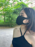诺伯豪斯黑色口罩高颜值防晒男女网红海绵运动春夏防紫外防尘可水洗UPF50+ 晒单实拍图