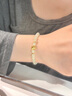 中国黄金CHINA GOLD四叶草黄金手链足金和田玉手串七夕情人节礼物送女友老婆生日实用 足金四叶草和田玉手串-可刻字 实拍图