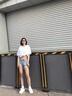 H8小白鞋2025新款百搭莆田鞋子情侣男女内增高厚底休闲运动板鞋 白色-黑皮尾（礼盒装） 37 女码 实拍图