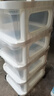 宅仕达落地置物架家用零食玩具收纳柜抽屉式移动多层储物架小推车SNC-28 四层可锁轮推车收纳柜-奶白色 实拍图