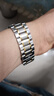 适用华为手表表带非原装Watch4pro/gt5金属不锈钢带watch5非凡 实心钢带- 间金色 宽度：22mm 实拍图