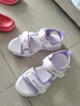 李宁热女童凉鞋夏季2025新款儿童时尚沙滩鞋中大童女孩软底防滑透气 紫色 33 实拍图