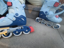 小状元平花轮滑鞋儿童专业溜冰鞋男女全闪【中小学轮滑】年货节礼物蓝S 实拍图