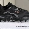 FILA 斐乐跑步鞋男鞋掠夺者 2休闲鞋慢跑运动鞋 黑/中灰-BM 43 实拍图
