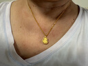 金至尊黄金素链黄金项链女肖邦链锁骨链999足金情人节礼物计价5.18克 实拍图