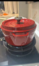 双立人（ZWILLING）2025新款珐琅锅铸铁汤锅家用焖炖锅多功能平底锅电磁炉烤箱燃气灶 珐琅铸铁锅酒红色 22cm 实拍图