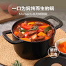 菲仕乐食光珐琅锅铸铁锅微压锅汤锅煮锅双耳煲汤锅24厘米铸铁锅-黑金 实拍图