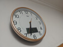 康巴丝（Compas）挂钟走时客厅办公室钟表挂墙简约创意时钟时尚石英钟现代挂表 c3221Y日历闪金(23*23cm) 实拍图