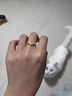 中鑫珠宝小灯泡黄金戒指足金镶嵌锆石满钻蛋面黄钻戒指送女友首饰节日礼物 金重3.22克（11圈号） 实拍图