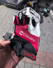 CAVALRY自行车硅胶半指手套夏季户外运动健身手套 男女GEL短指山地车公路车减震排汗手套骑行装备 红白XL 实拍图