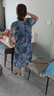 俞兆林（YUZHAOLIN）中老年女装夏季新款气质雪纺裙子40岁50洋气大码妈妈夏装连衣裙 蓝色 XL _建议125-140斤 实拍图