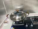传世家徽铁锅双耳炒锅无涂层炒菜锅家用老式熟铁圆底锅燃气灶专用加大加深 38CM+加长不锈钢锅铲 38cm 实拍图