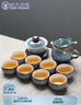 苏氏陶瓷（SUSHI CERAMICS）茶具套装新窑变银丝釉功夫茶杯三才盖碗13头礼盒伴手礼G76264-1 实拍图