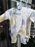 【纯棉两件套】初生婴儿纯棉连体衣夏薄款新生儿长袖居家空调服 2件-夏季连体衣(蓝菠萝+青苹果) 59cm 实拍图