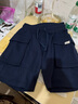 马登工装美式P44针织短裤男大口袋运动五分卫裤阿美咔叽日系休闲裤夏 藏青色 S 实拍图