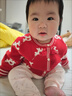 巴拉巴拉宝宝毛衣婴儿针织衫女童线衫开衫春秋款甜美拜年服 红色调00466 90cm 实拍图