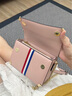 GUSKI法国奢侈品牌新款真皮斜挎包单肩百搭链条小方包生日纪念节礼物女 粉色【Pink】限定礼盒包装 送女友送老婆送妈妈 实拍图