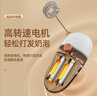 打奶器无线电池打泡器奶昔搅拌器家用烘焙工具跨境牛奶咖啡奶泡器 白色-电动+电池+支架豪华套餐 实拍图