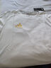 阿迪达斯短袖男2025夏季运动亲肤透气轻薄速干T恤 白/金 L  实拍图