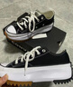 匡威（Converse）官方 Run Star Hike低帮帆布流星厚底鞋黑色168816C 黑色/168816C 37 实拍图