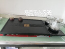 合成乌金石茶盘套装全自动上水一体石茶盘整套办公家用茶台茶盘 75*37方窗花+玻璃茶炉 分离式 实拍图