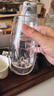 束氏 水杯玻璃杯绿茶杯泡茶杯花茶杯高硼硅双层防烫玻璃杯描金款280ml 实拍图