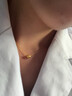 中国珠宝相思豆黄金项链女足金吊坠锁骨套链生日礼物送女友老婆 足金相思豆吊坠+赠s925银链 【金重约0.1g】 实拍图