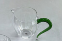 容山堂禾器玻璃公道杯茶漏三件套耐热加厚分茶器茶海茶杯功夫茶具配件 禾器晶彩茶海翠绿大号380ml1只 实拍图
