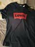 Levi's李维斯情侣美式宽松印花时尚简约舒适潮流纯棉圆领短袖T恤 藏青色 002A0-0002 S 实拍图