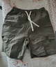 Wassup Sohot短裤男夏季冰丝凉感工装裤男潮流休闲五分裤 白灰 2XL 实拍图
