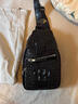 塔西伯利 TOIXI BRORY进口新款高档真鳄鱼皮胸包骨皮斜挎包休闲胸前纯皮背包真皮单肩包 黑色胸包+黑手包+黑爪 鳄鱼皮 当天发空运联系客服备注【免费】 实拍图