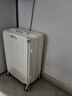 左汀行李箱拉杆箱加厚结实抗摔旅行箱登机箱大容量男女学生密码箱皮箱 烟白色 26英寸 ，适合5-7天中长途旅行 实拍图
